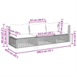 Afuera Living Contemporary Rattan 3 Piece Garden Sofa Set in Gray