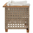 Afuera Living Contemporary Rattan 2 Piece Garden Sofa Set in Beige