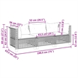 Afuera Living 3 Piece PE Rattan 3-Seater Modular Garden Sofa Set in Gray