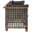 Afuera Living 3 Piece PE Rattan 3-Seater Modular Garden Sofa Set in Gray