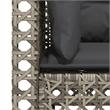 Afuera Living 3 Piece PE Rattan 3-Seater Modular Garden Sofa Set in Gray