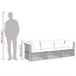 Afuera Living 3 Piece PE Rattan 3-Seater Modular Garden Sofa Set in Gray