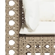 Afuera Living Contemporary Rattan 3 Piece Garden Sofa Set in Beige
