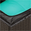 Afuera Living Rattan & Steel & Polyester Compact Garden Sofa in Black
