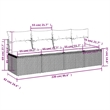 Afuera Living Contemporary Synthetic Poly Rattan Garden Sofa in Light Gray