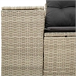 Afuera Living Contemporary Synthetic Poly Rattan Garden Sofa in Light Gray