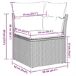 Afuera Living Poly Rattan And Powder-Coated Steel Garden Sofa in Light Gray