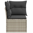 Afuera Living Poly Rattan And Powder-Coated Steel Garden Sofa in Light Gray