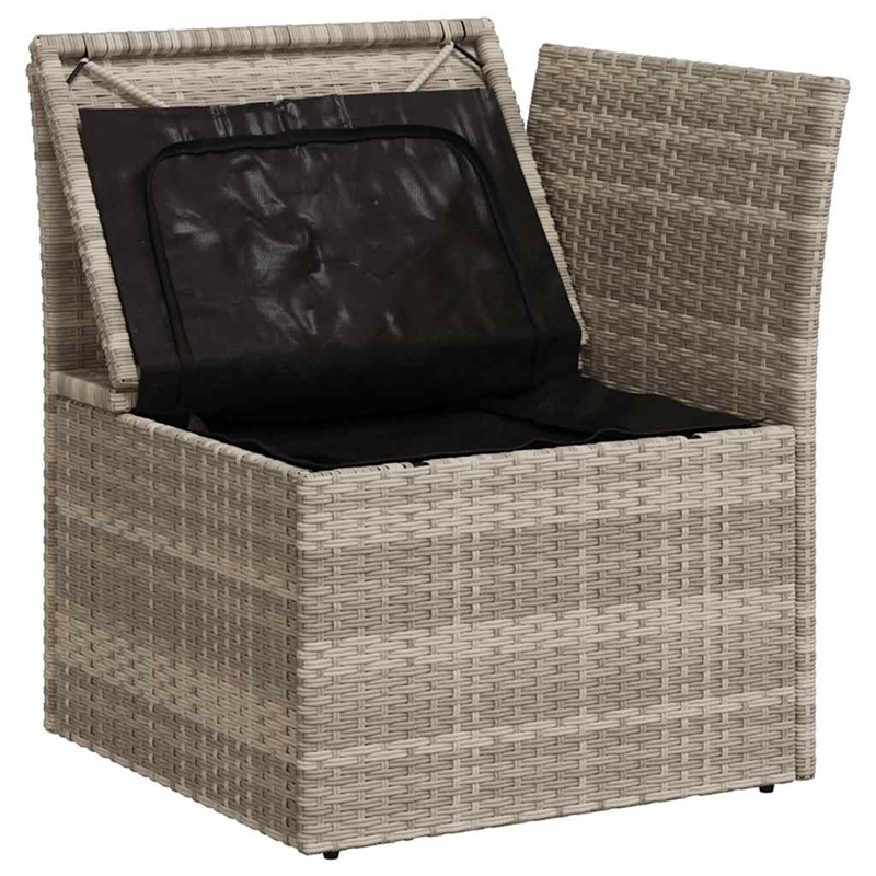 Afuera Living Poly Rattan And Powder-Coated Steel Garden Sofa in Light Gray
