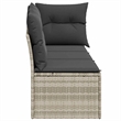 Afuera Living 3-Seater PE Rattan Modular Garden Sofa in Light Gray