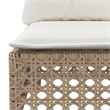 Afuera Living Contemporary Rattan 3 Piece Garden Sofa Set in Beige