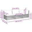 Afuera Living Contemporary Rattan 3 Piece Garden Sofa Set in Beige