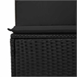 Afuera Living Rattan & Powder-Coated Steel Garden Sofa With Polyester in Black