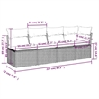 Afuera Living Rattan & Powder-Coated Steel Garden Sofa With Polyester in Black