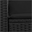 Afuera Living Contemporary Synthetic Poly Rattan Garden Sofa in Black