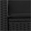 Afuera Living 2-Seater Poly Rattan Modular Garden Sofa in Black