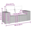 Afuera Living 2-Seater Poly Rattan Modular Garden Sofa in Black