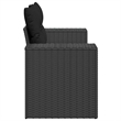 Afuera Living 2-Seater Poly Rattan Modular Garden Sofa in Black