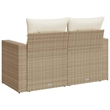 Afuera Living Rattan & Steel & Polyester Medium Garden Sofa in Beige