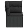 Afuera Living Contemporary Synthetic Poly Rattan Garden Sofa in Black