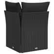 Afuera Living Contemporary Synthetic Poly Rattan Garden Sofa in Black