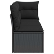 Afuera Living 3-Seater PE Rattan Modular Garden Sofa in Black
