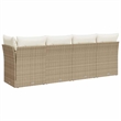 Afuera Living 4-Seater PE Rattan Modular Garden Sofa in Beige