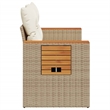 Afuera Living Contemporary Synthetic Poly Rattan Garden Sofa in Beige