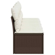 Afuera Living Poly Rattan & Powder-Coated Steel Garden Sofa in Brown & Cream