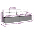 Afuera Living Poly Rattan & Powder-Coated Steel Garden Sofa in Brown & Cream