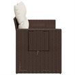 Afuera Living Poly Rattan 2-Seater Foldable Garden Sofa in Brown