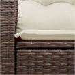 Afuera Living Poly Rattan 2-Seater Foldable Garden Sofa in Brown