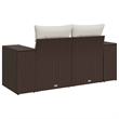 Afuera Living Contemporary Synthetic Poly Rattan Garden Sofa in Brown