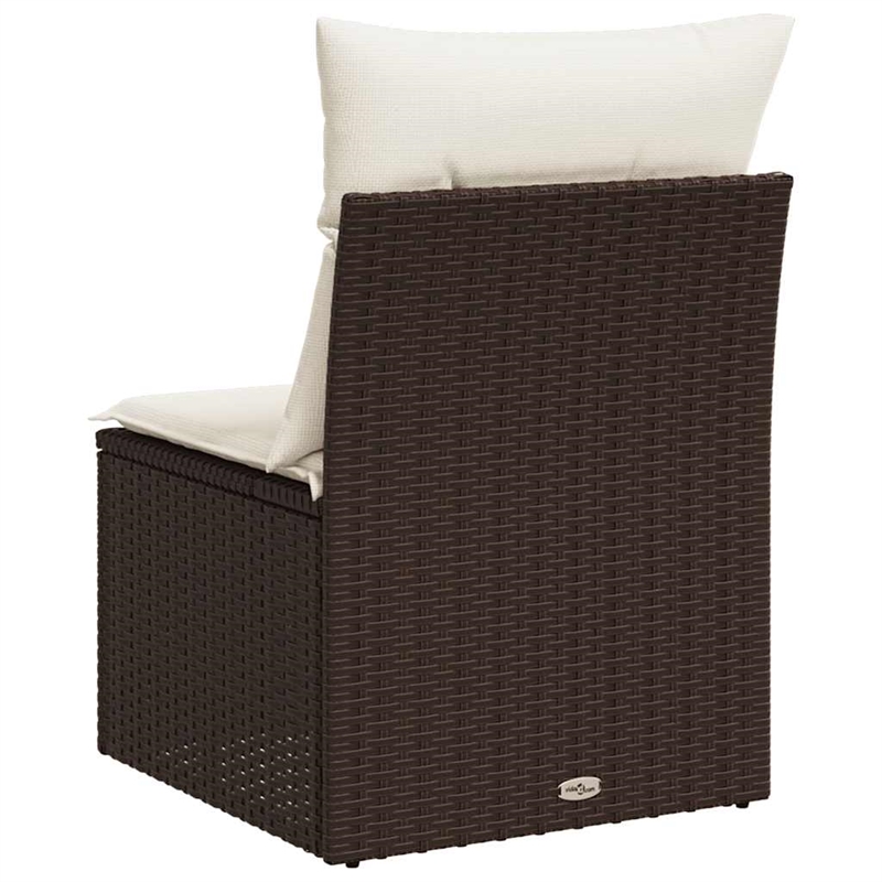 Afuera Living Contemporary Rattan Garden Chair in Brown/Cream