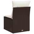 Afuera Living Contemporary Rattan Garden Chair in Brown/Cream
