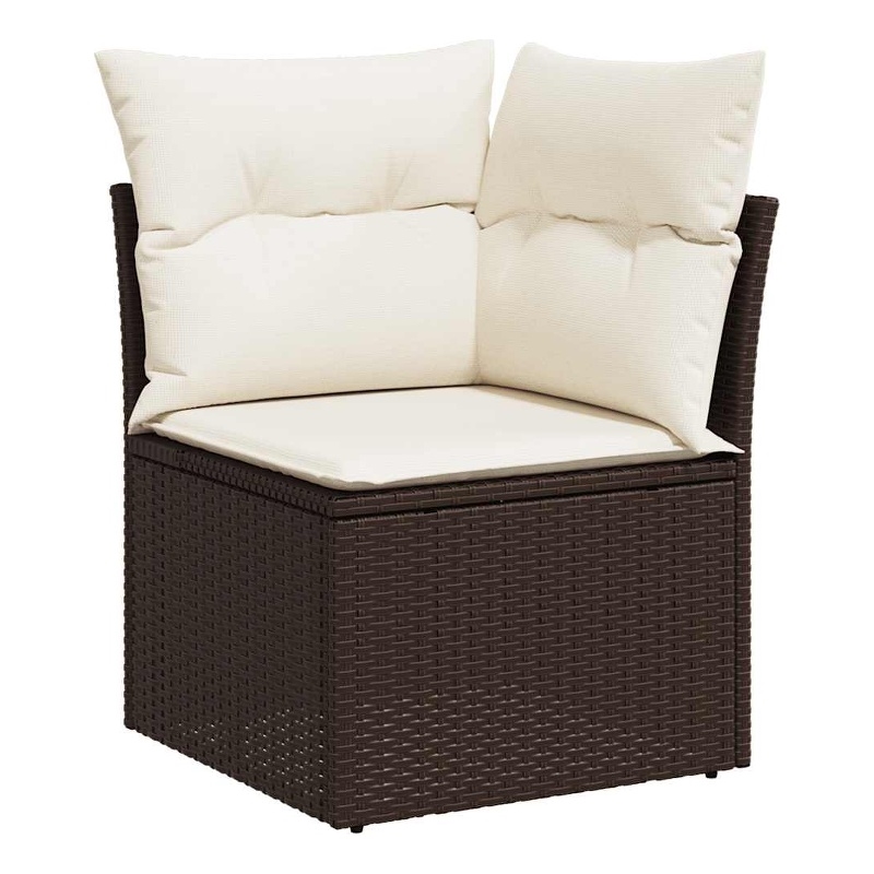 Afuera Living Garden Sofa in Brown Poly Rattan Medium Removable Covers