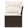 Afuera Living Garden Sofa in Brown Poly Rattan Medium Removable Covers