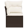 Afuera Living Garden Sofa in Brown Poly Rattan Medium Removable Covers