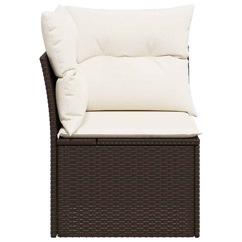 Afuera Living Garden Sofa in Brown Poly Rattan Medium Removable Covers