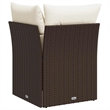 Afuera Living Garden Sofa in Brown Poly Rattan Medium Removable Covers