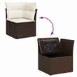 Afuera Living Garden Sofa in Brown Poly Rattan Medium Removable Covers