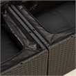 Afuera Living 2-Seater Rattan & Powder-Coated Steel Modular Garden Sofa in Black