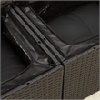 Afuera Living 2-Seater Poly Rattan Modular Garden Sofa in Black