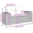 Afuera Living Rattan & Powder-Coated Steel Garden Sofa With Polyester in Black