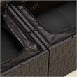 Afuera Living Rattan & Powder-Coated Steel Garden Sofa With Polyester in Black