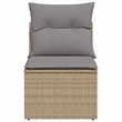 Afuera Living Single Rattan & Steel & Polyester Garden Sofa in Beige