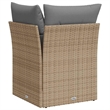 Afuera Living Contemporary Synthetic Poly Rattan Garden Sofa in Beige