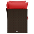 Afuera Living Contemporary Durable Poly Rattan Garden Sofa in Brown