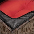 Afuera Living Contemporary Durable Poly Rattan Garden Sofa in Brown