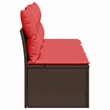 Afuera Living Contemporary Durable Poly Rattan Garden Sofa in Brown